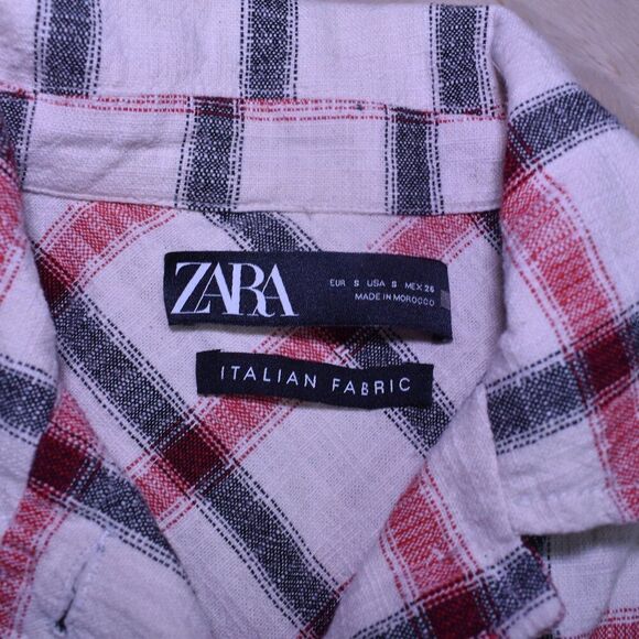 Zara Plaid Oversized Boxy Shirt Jacket Women’s Small Italian Fabric Shacket - Picture 10 of 14